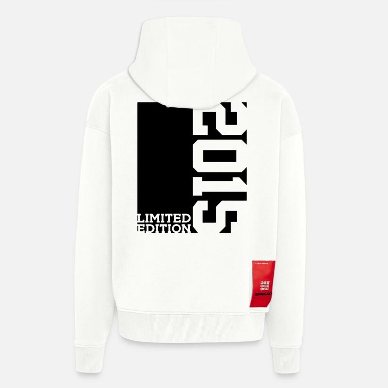 11E ANNIVERSAIRE ÉDITION LIMITÉE 2015 - Veste à capuche bio épaisse oversize fabriqué en UE - OFF WHITE