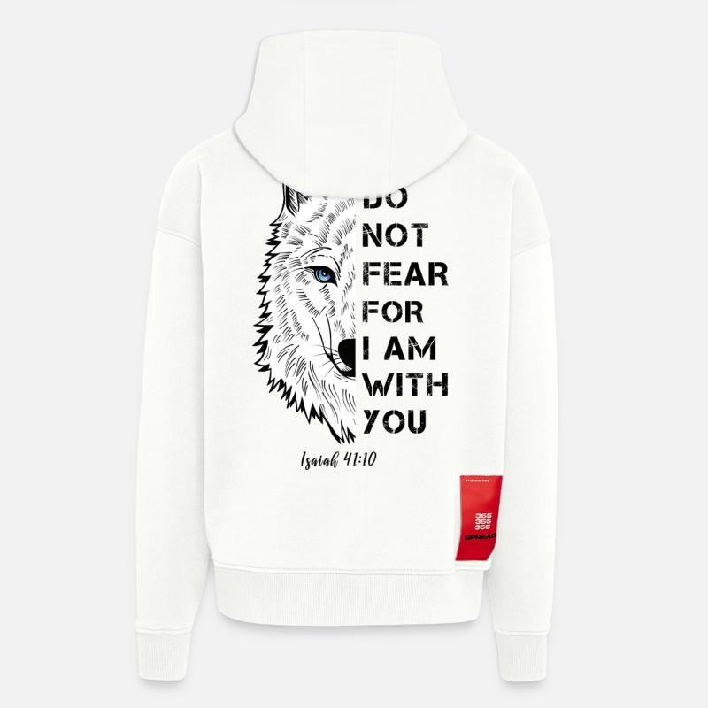 Religious quote - Zip Hoodie - made by SPREAD - OFF WHITE