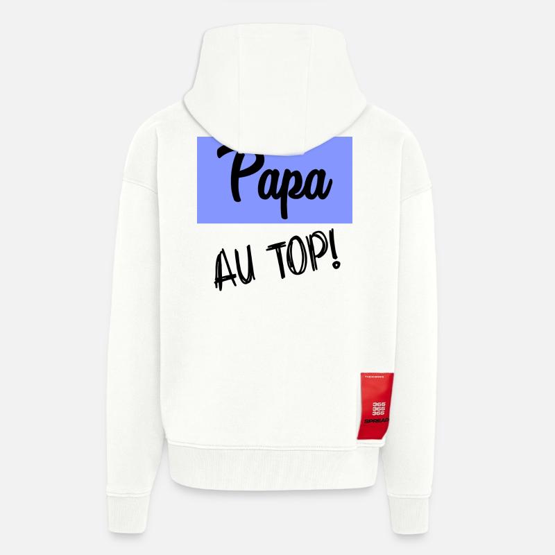 PAPA AN DER SPITZE - Zip Hoodie - made by SPREAD - OFF WHITE
