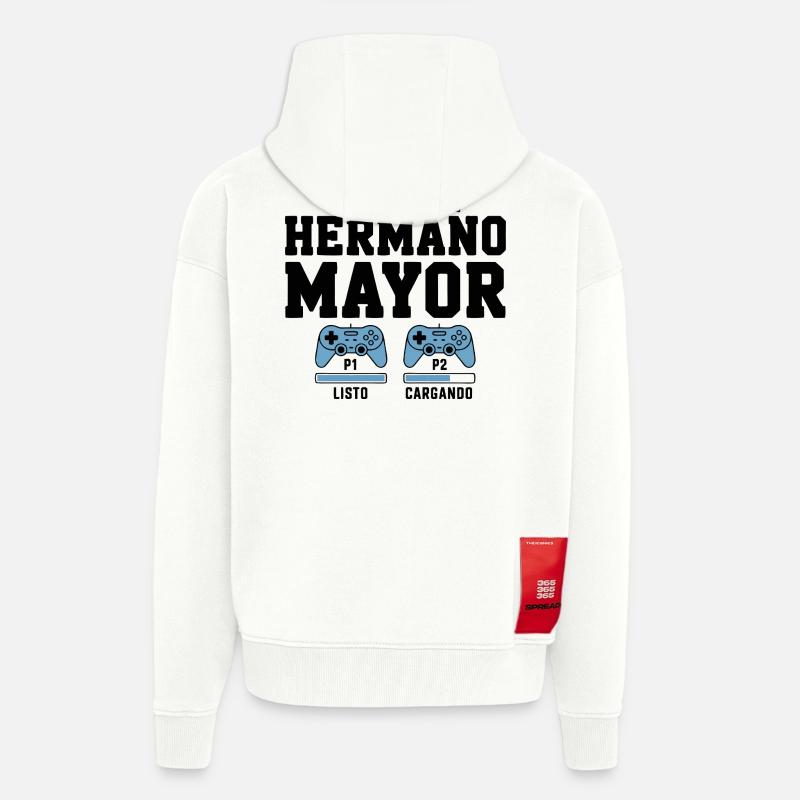 Ich werde ein großer Bruder sein - Zip Hoodie - made by SPREAD - OFF WHITE