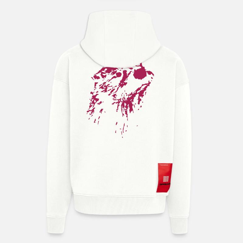 Tout simplement Otter - Veste à capuche bio épaisse oversize fabriqué en UE - OFF WHITE
