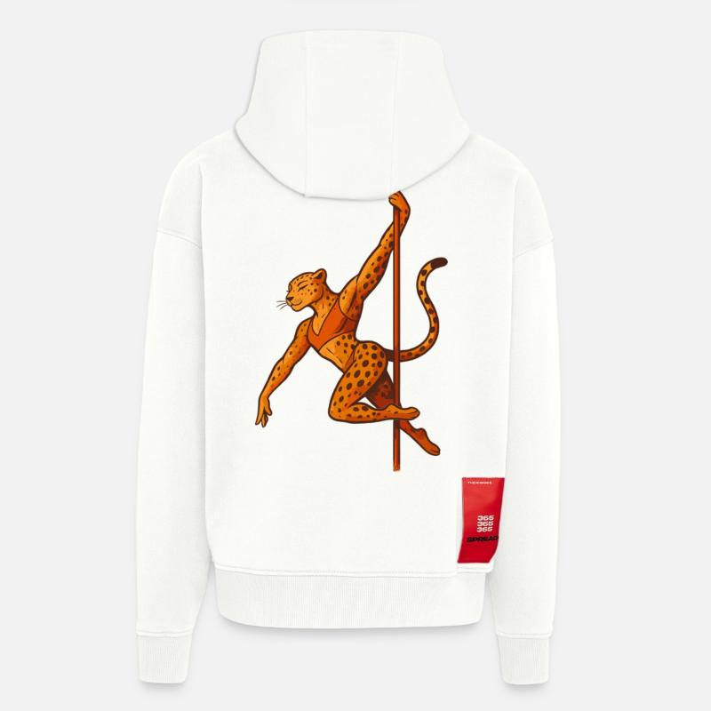 Pole Dance Leopardin Poledancerin Geschenk - Zip Hoodie - made by SPREAD - OFF WHITE