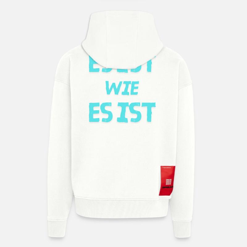 C’est ce que c’est - Veste à capuche bio épaisse oversize fabriqué en UE - OFF WHITE