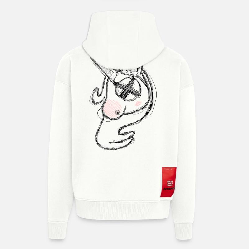 Totes Uni Grau - Zip Hoodie - made by SPREAD - OFF WHITE
