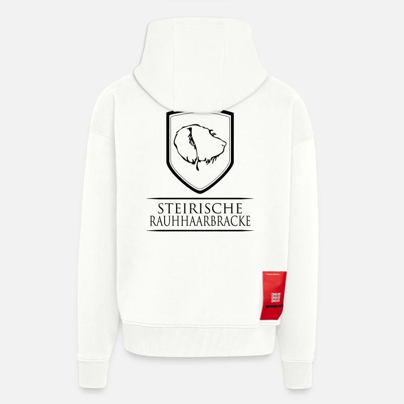 STEIRISCHE RAUHHAARBRACKE WAPPEN - Zip Hoodie - made by SPREAD - OFF WHITE