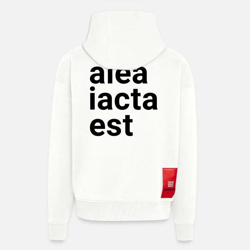Alea iacta - Veste à capuche bio épaisse oversize fabriqué en UE - OFF WHITE