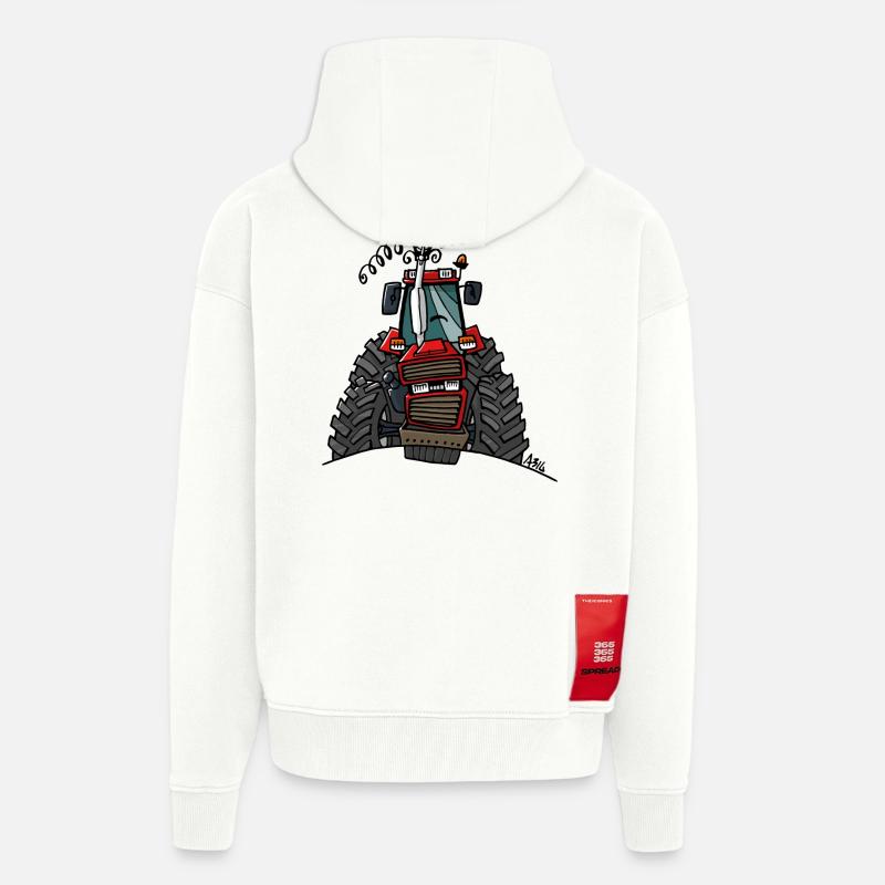 0504 856XL - Veste à capuche bio épaisse oversize fabriqué en UE - OFF WHITE