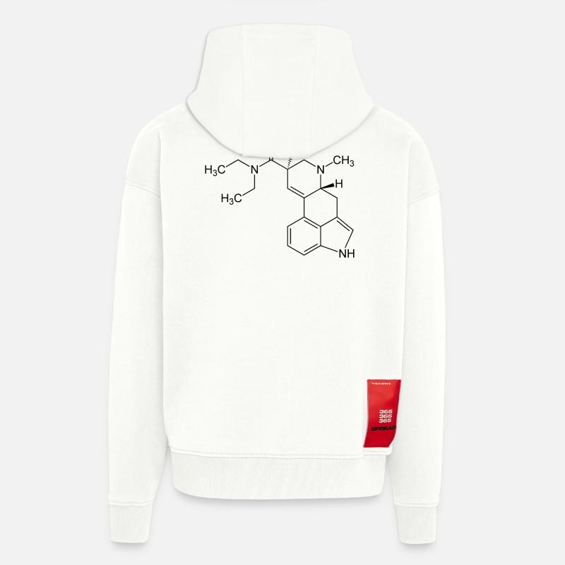 LSD molecule - Zip Hoodie - made by SPREAD - OFF WHITE