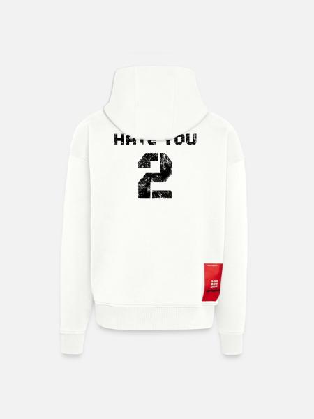 hate you 2 - Zip Hoodie - made by SPREAD - OFF WHITE