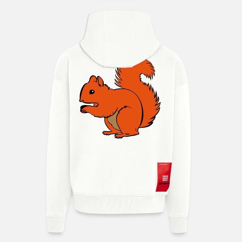 Eichhörnchen - Zip Hoodie - made by SPREAD - OFF WHITE