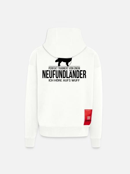 NEUFUNDLÄNDER wuff - Zip Hoodie - made by SPREAD - OFF WHITE