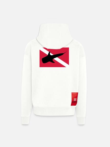 whale shark - Zip Hoodie - made by SPREAD - OFF WHITE
