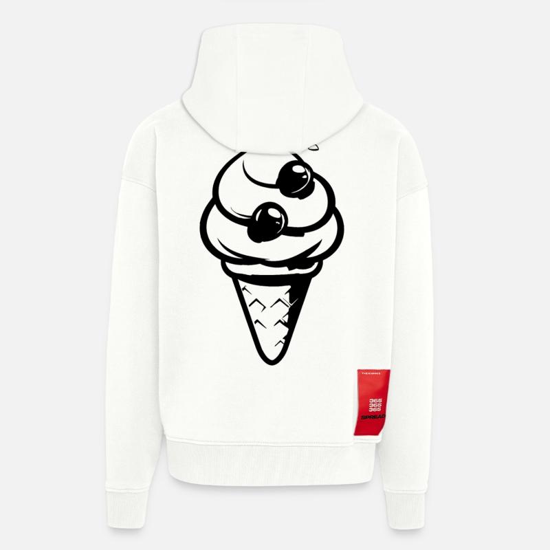 Cornet - Veste à capuche bio épaisse oversize fabriqué en UE - OFF WHITE
