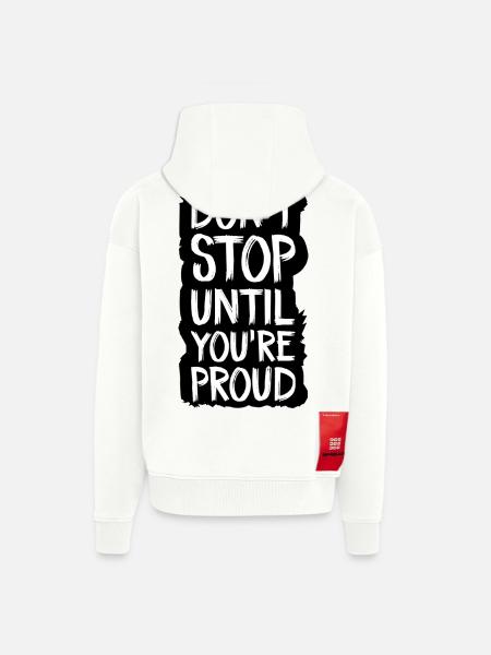 don't stop until you're proud - Zip Hoodie - made by SPREAD - OFF WHITE