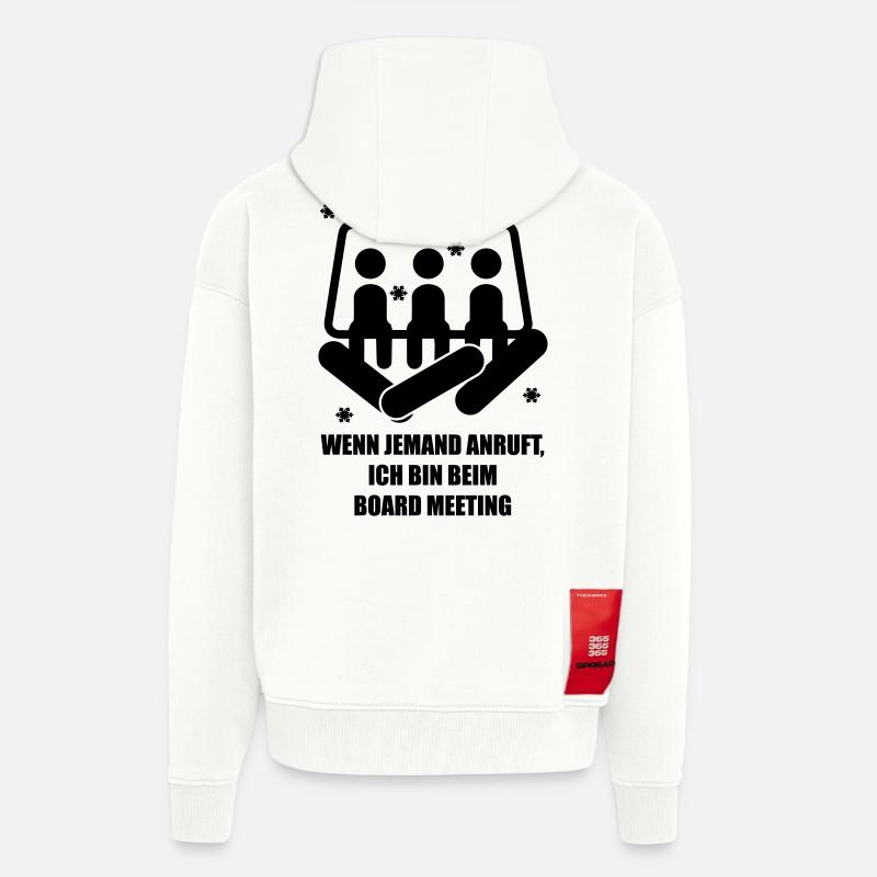 snowboard - Veste à capuche bio épaisse oversize fabriqué en UE - OFF WHITE