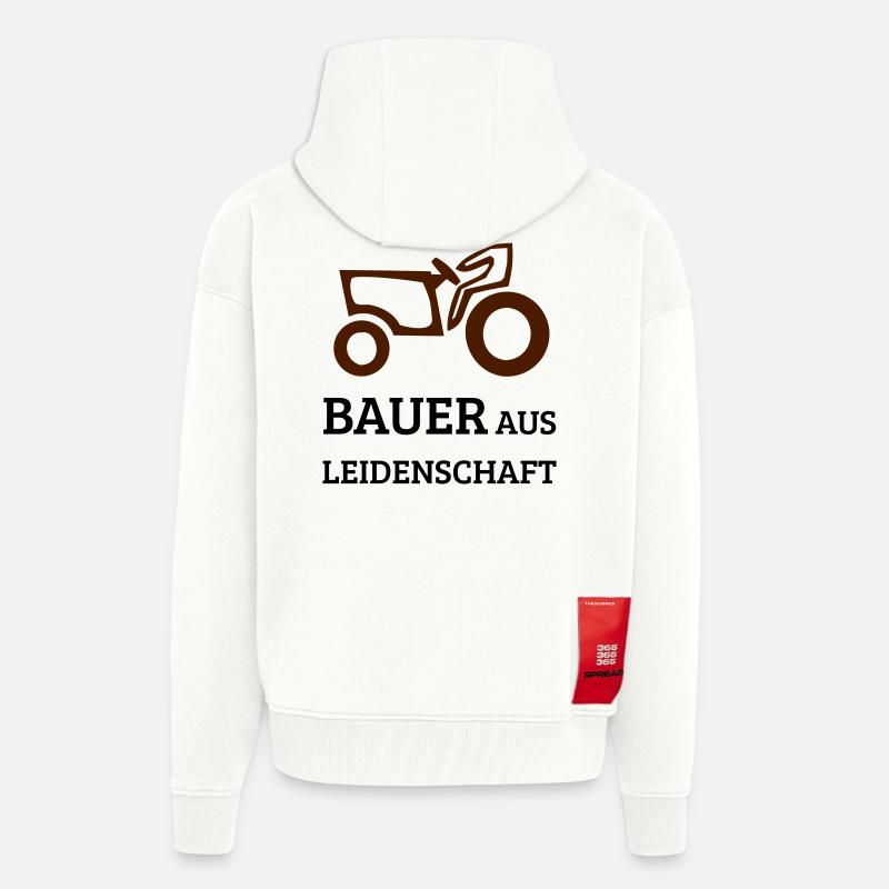 Bauer Leidenschaft - Zip Hoodie - made by SPREAD - OFF WHITE