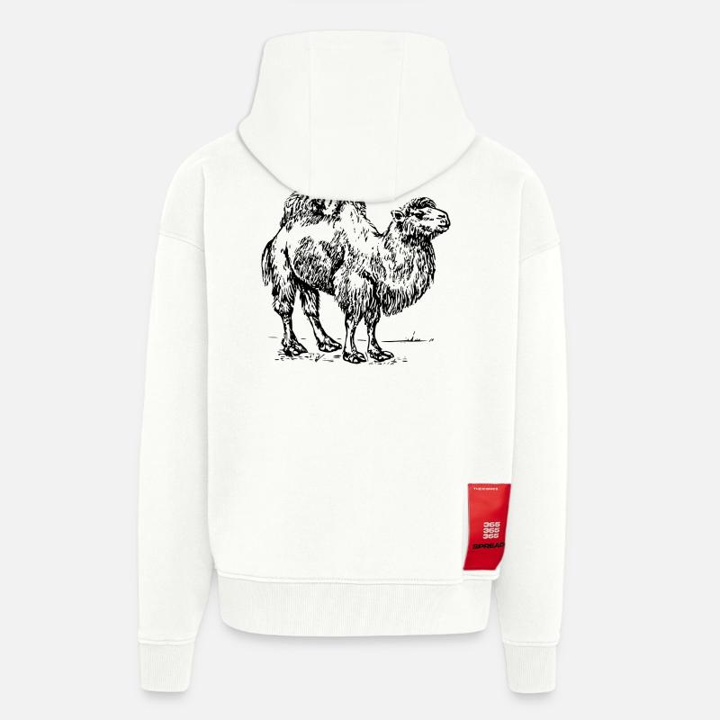 Kamel - Zip Hoodie - made by SPREAD - OFF WHITE