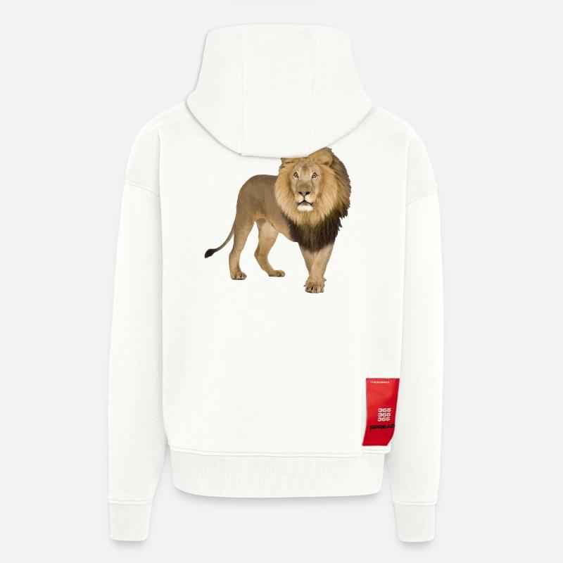 Löwe - Zip Hoodie - made by SPREAD - OFF WHITE