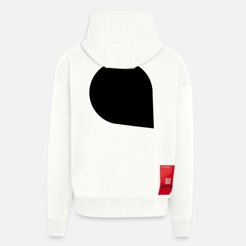 info-bulle Bubble message Discuter - Veste à capuche bio épaisse oversize fabriqué en UE - OFF WHITE