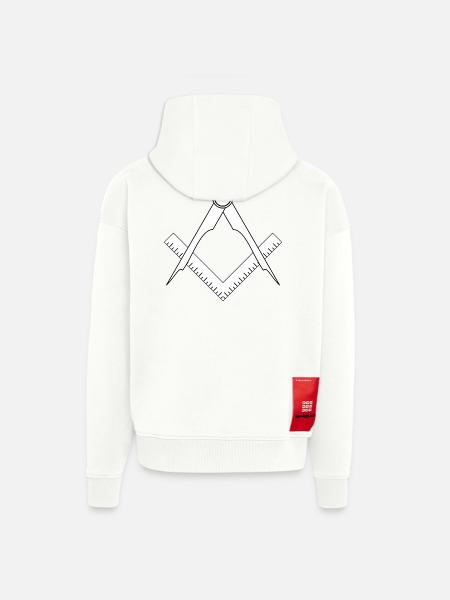 construction maurer69 - Zip Hoodie - made by SPREAD - OFF WHITE