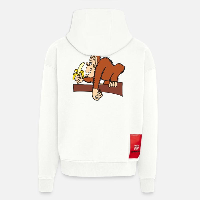 AFFE MIT BANANE! - Zip Hoodie - made by SPREAD - OFF WHITE