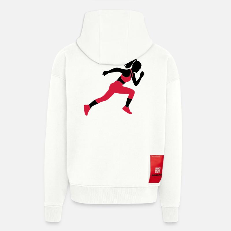 sprinter - Veste à capuche bio épaisse oversize fabriqué en UE - OFF WHITE