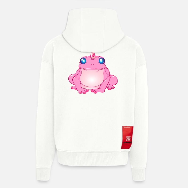 Frosch mit Horn - Zip Hoodie - made by SPREAD - OFF WHITE