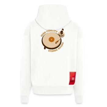 Reto Turntable - Zip Hoodie - made by SPREAD - OFF WHITE - Back