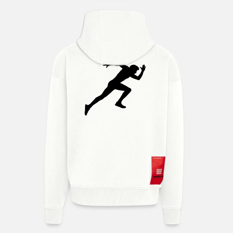 dépêche-toi - Veste à capuche bio épaisse oversize fabriqué en UE - OFF WHITE