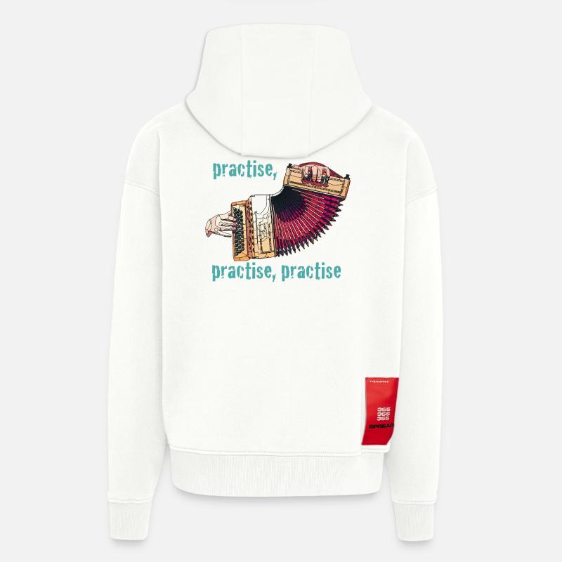 practise box - Zip Hoodie - made by SPREAD - OFF WHITE