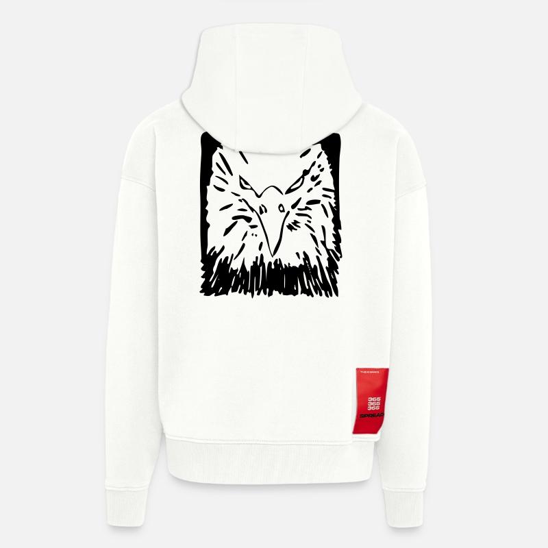 Adler, Vogel, Geschenk, Geschenkidee - Zip Hoodie - made by SPREAD - OFF WHITE