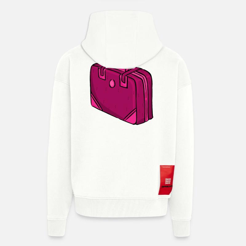 backpack suitcase rucksack bag aktenkoffer122 - Zip Hoodie - made by SPREAD - OFF WHITE