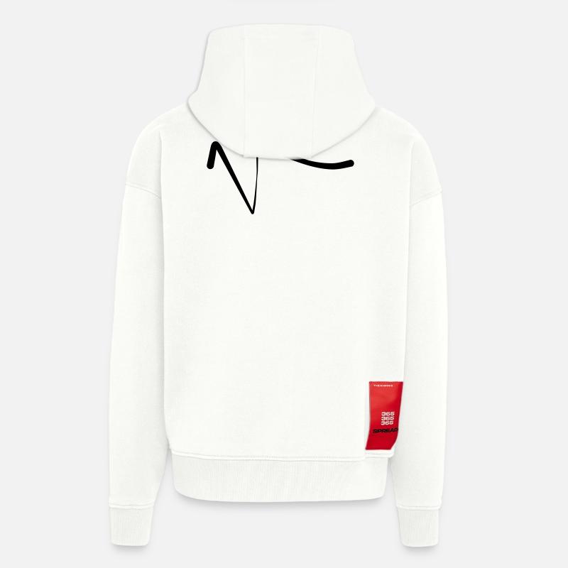 Quadratwurzel - Zip Hoodie - made by SPREAD - OFF WHITE
