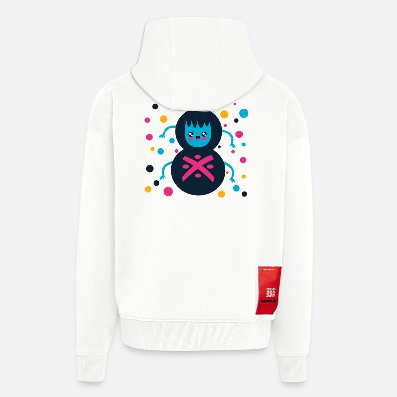 cute spider, gift, spinner - Zip Hoodie - made by SPREAD - OFF WHITE