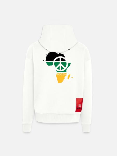free mandela - Zip Hoodie - made by SPREAD - OFF WHITE