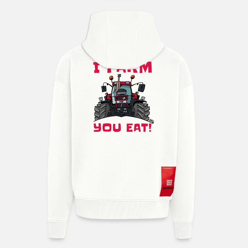Ich Bauernhofs Fall essen - Zip Hoodie - made by SPREAD - OFF WHITE