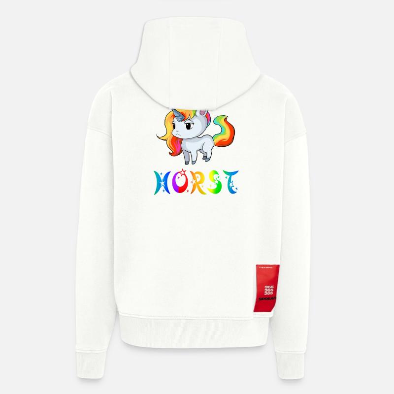 Horst Einhorn - Zip Hoodie - made by SPREAD - OFF WHITE