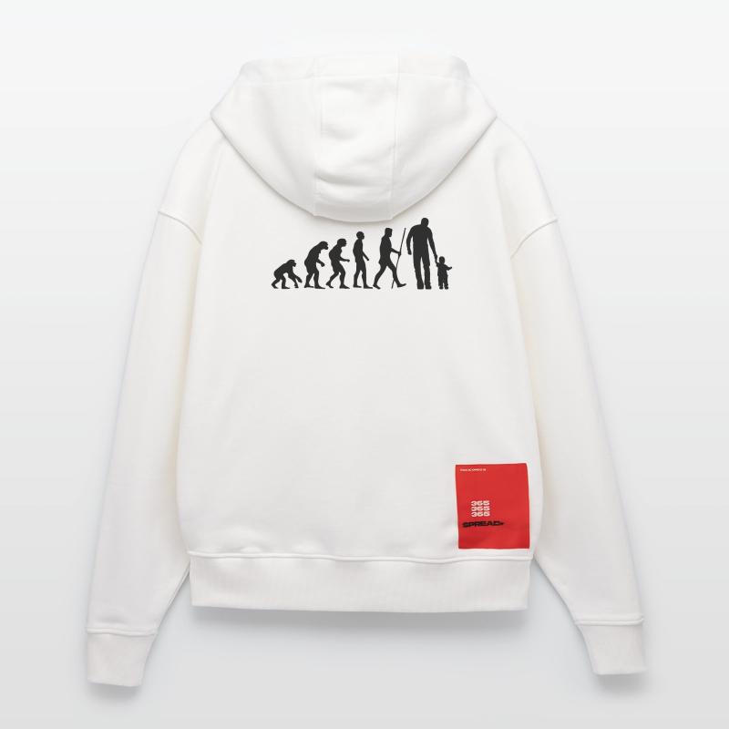 Evolution Vater und Kind Sohn Tochter Geschenk Zip Hoodie - made by SPREAD