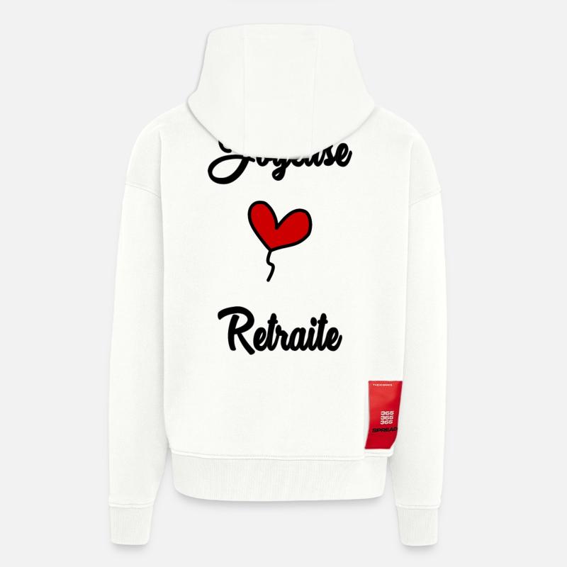JOYEUSE RETRAITE - Veste à capuche bio épaisse oversize fabriqué en UE - OFF WHITE