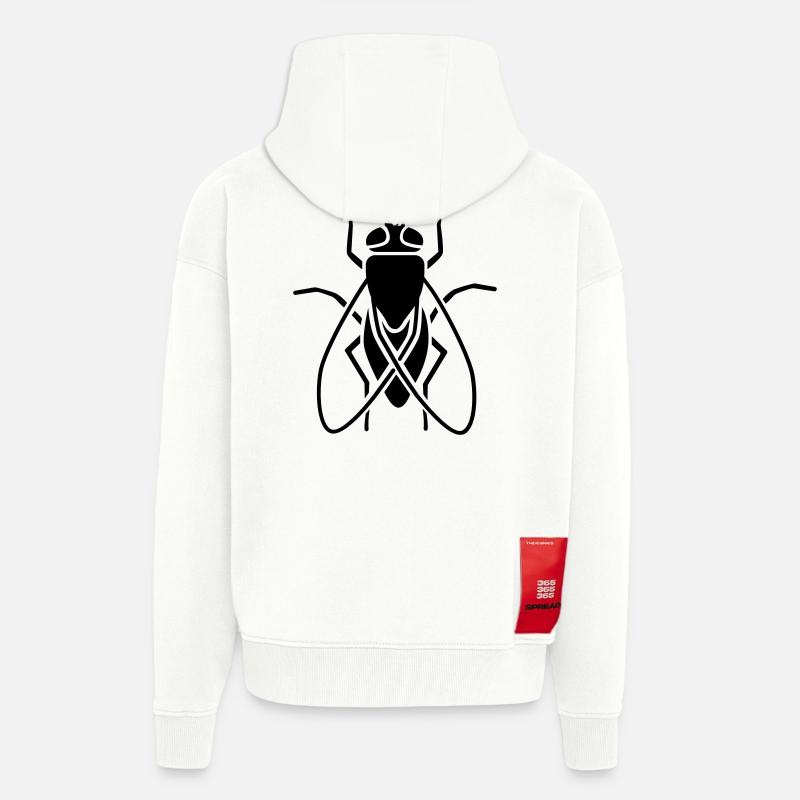 Insekt - Fliege - Zip Hoodie - made by SPREAD - OFF WHITE