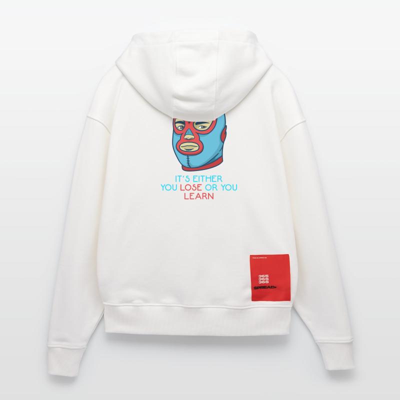 Entweder du verlierst oder du lernst Zip Hoodie - made by SPREAD