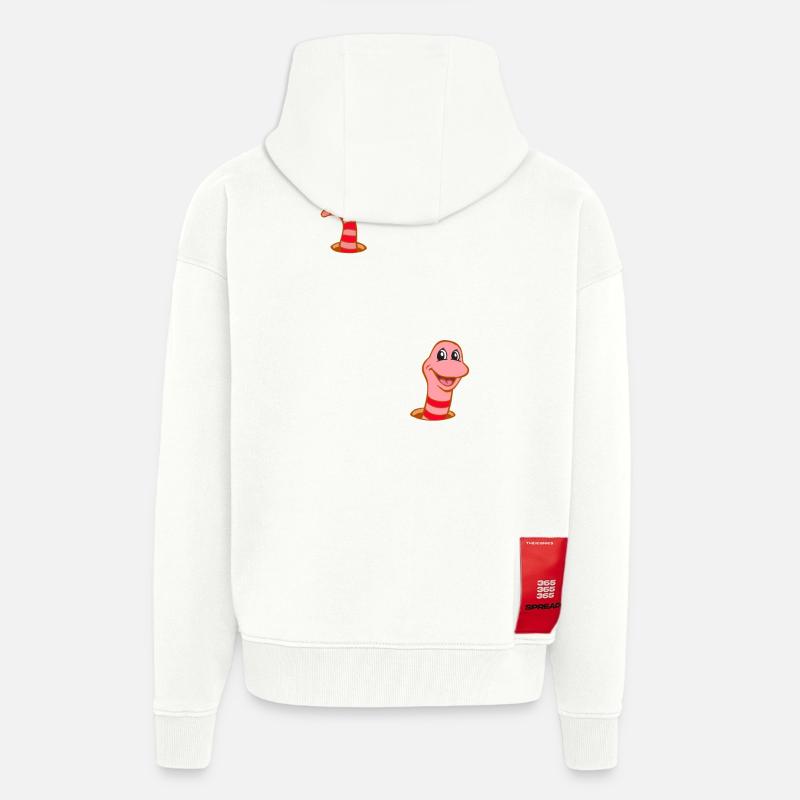 Orm i ormen - Heavyweight Oversized Organic hettejakke produsert i EU - OFF WHITE