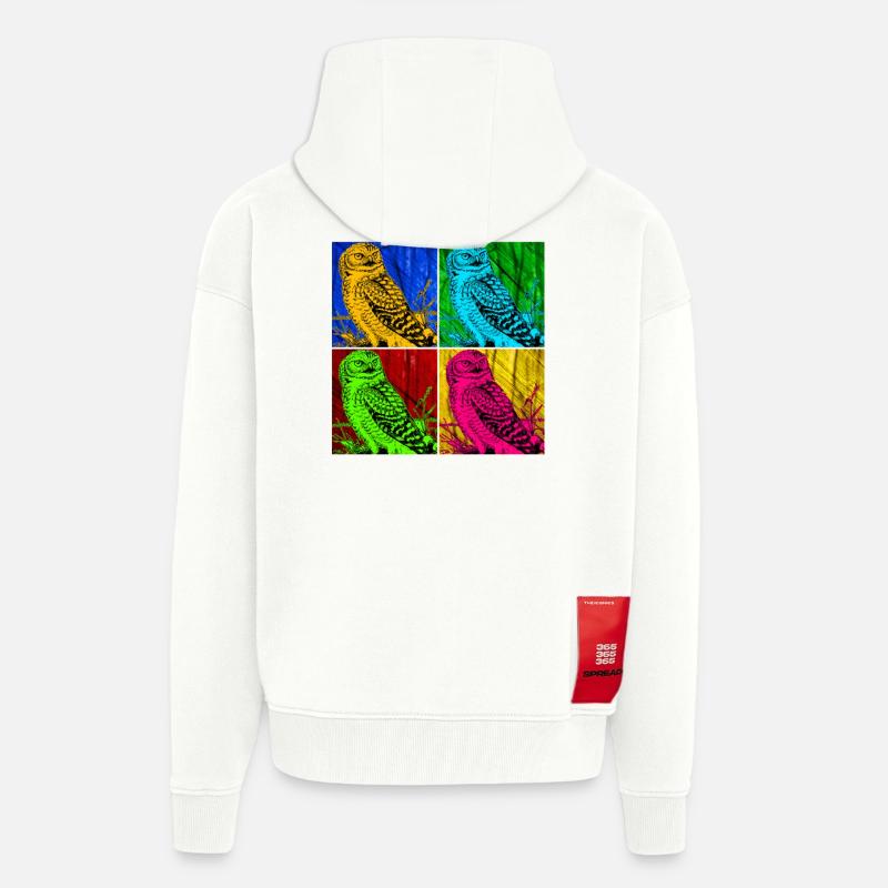 Eule - Zip Hoodie - made by SPREAD - OFF WHITE