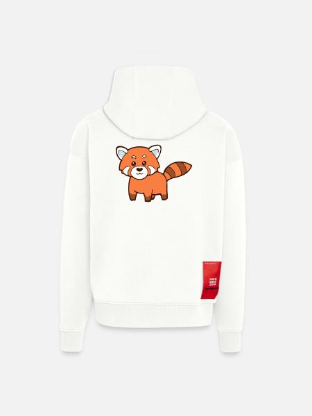 Roter Panda - Zip Hoodie - made by SPREAD - OFF WHITE