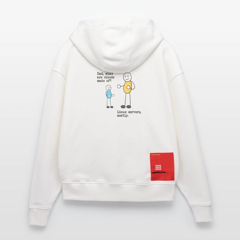 What are clouds made of? Linux servers mostly! Zip Hoodie - made by SPREAD