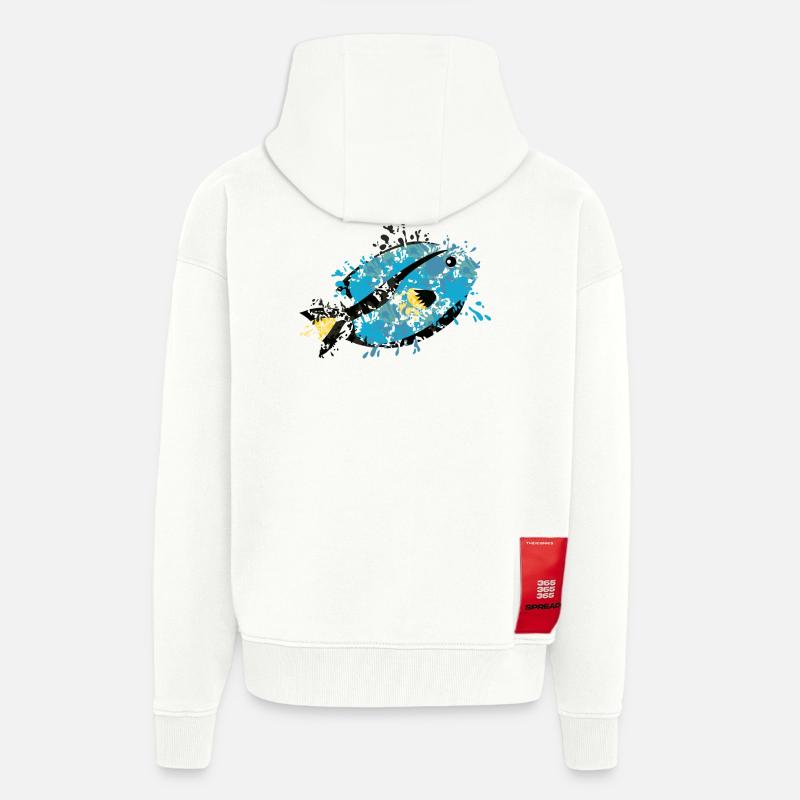 Doktorfisch - Zip Hoodie - made by SPREAD - OFF WHITE