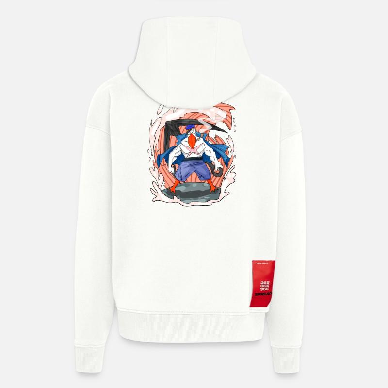 Seagull with anchor - Zip Hoodie - made by SPREAD - OFF WHITE