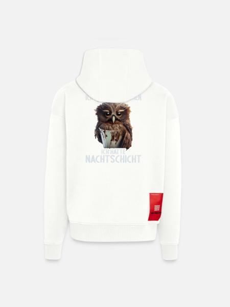 Nachtschicht Dienst Krankenschwester Pflegekraft - Zip Hoodie - made by SPREAD - OFF WHITE