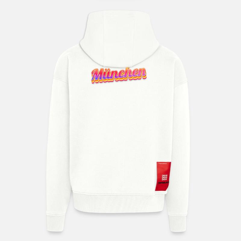 Munich Munich Munich - Zip Hoodie - made by SPREAD - OFF WHITE