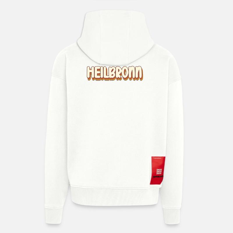 Heilbronnerin Heilbronner Heilbronn - Veste à capuche bio épaisse oversize fabriqué en UE - OFF WHITE